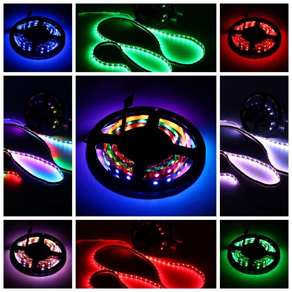 DC5V-1M-2M-12W-24W-WS2812-IC-SMD5050-Module-Bead-Tilt-45deg-Non-waterproof-RGB-LED-Strip-Light-1330414