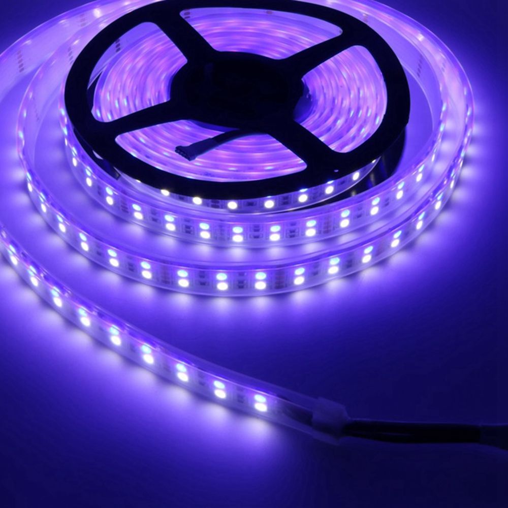 Double-Row-RGBW-Waterproof-5050-5M-Black-White-PCB-600LED-Tape-Strip-Light-DC12V-With-Silicone-Tube--1531489