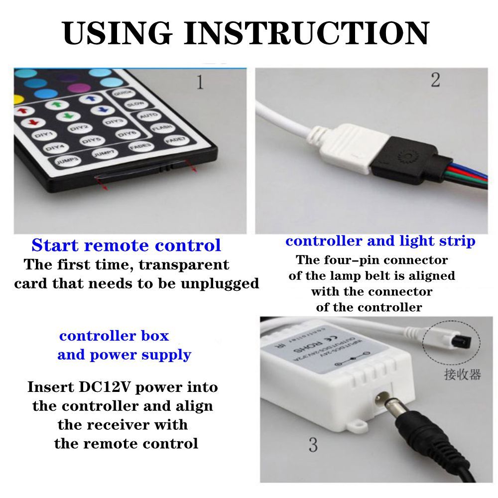 LED-Strip-Non-Waterproof-2A-Power-Supply-101520m-Double-Sided-35-Copper-12V-44-key-Optional-Plug-Mul-1768683