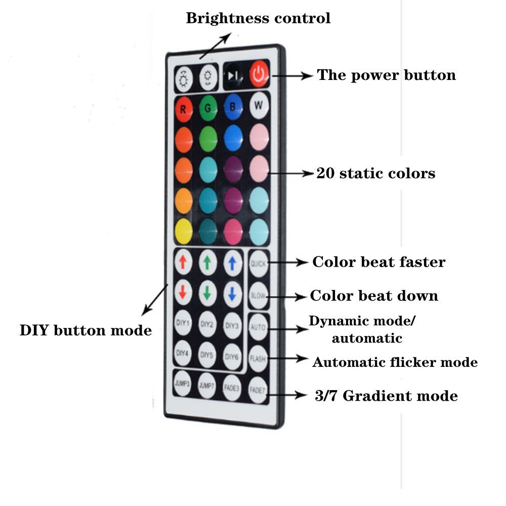 LED-Strip-Non-Waterproof-2A-Power-Supply-101520m-Double-Sided-35-Copper-12V-44-key-Optional-Plug-Mul-1768683