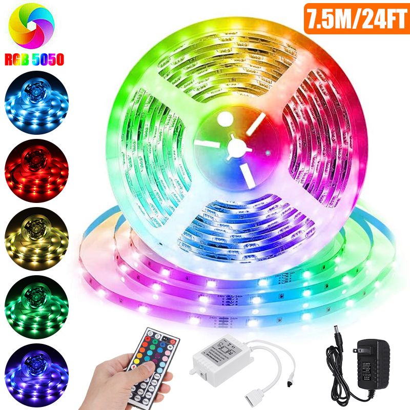 RGB-LED-Light-Strip-with-2444Key-Remote-Controller-5050-SMD-Cuttable-Linkable-Christmas-Decorations--1754331