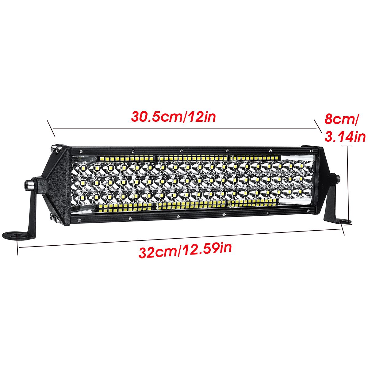 12-pouces-40W-3-rangeacutees-LED-barres-lumineuses-de-travail-conduisant-le-feu-de-brouillard-6000K--1625899