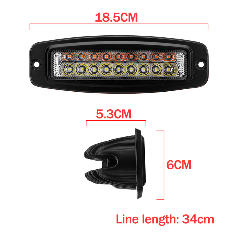 18W-1300LM-LED-Work-Light-Bar-Flush-Mount-Dual-Color-Driving-Lamp-Turn-Signal-for-Jeep-SUV-Offroad-1339673