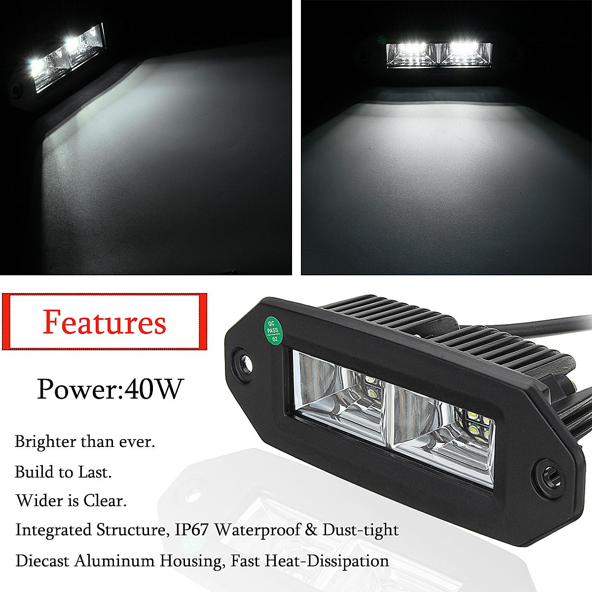 1pcs-40W-IP67-6000K-White-Flush-Mount-LED-Flood-Work-Light--for-Jeep-Off-Road-SUV-ATV-Pickup-1292368