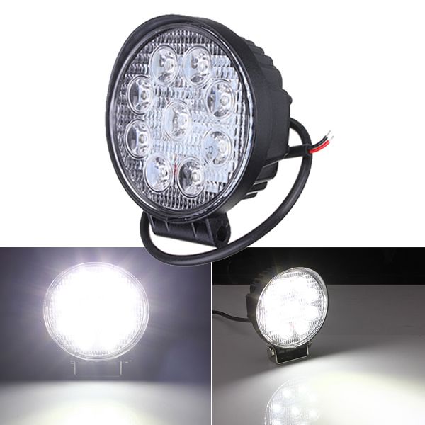 27W-Car-9LED-Round-Work-Light-Bright-Lamp-White-For-Camp-Truck-ATV-957197