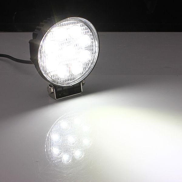 27W-Car-9LED-Round-Work-Light-Bright-Lamp-White-For-Camp-Truck-ATV-957197