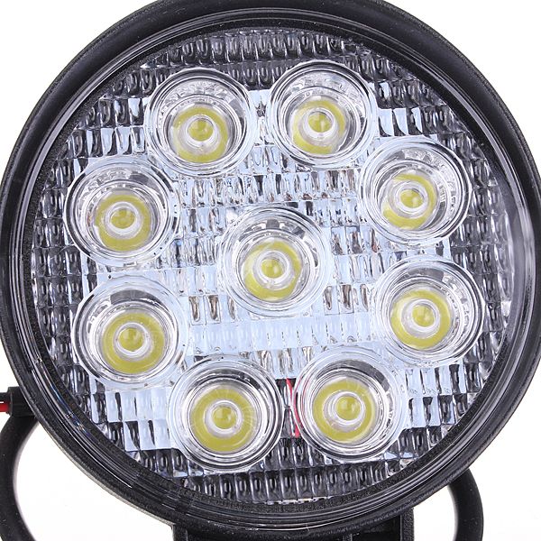 27W-Car-9LED-Round-Work-Light-Bright-Lamp-White-For-Camp-Truck-ATV-957197