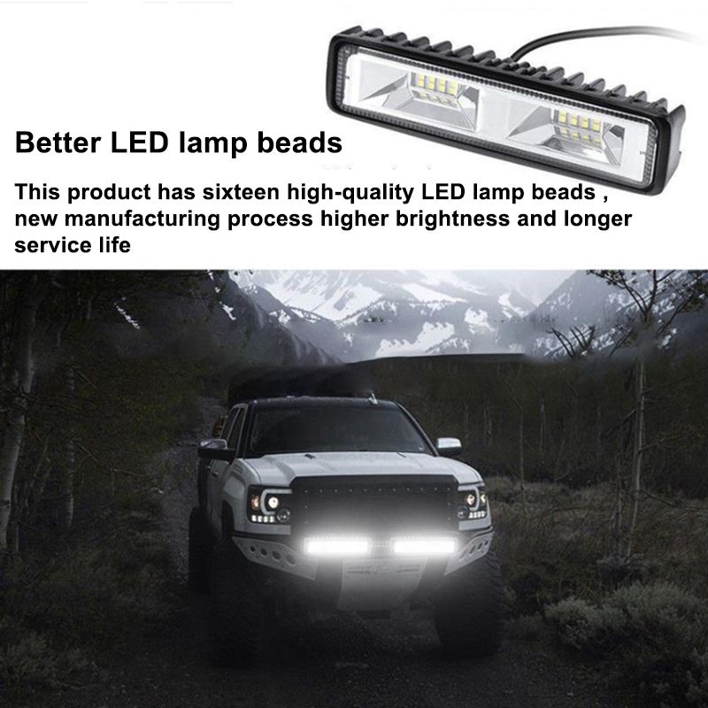 2Inch-48W-16LED-Work-Light-Bar-Spotbeam-Driving-Fog-Lamp-White-1224V-for-Off-Road-Vehicle-SUV-ATV-1637210