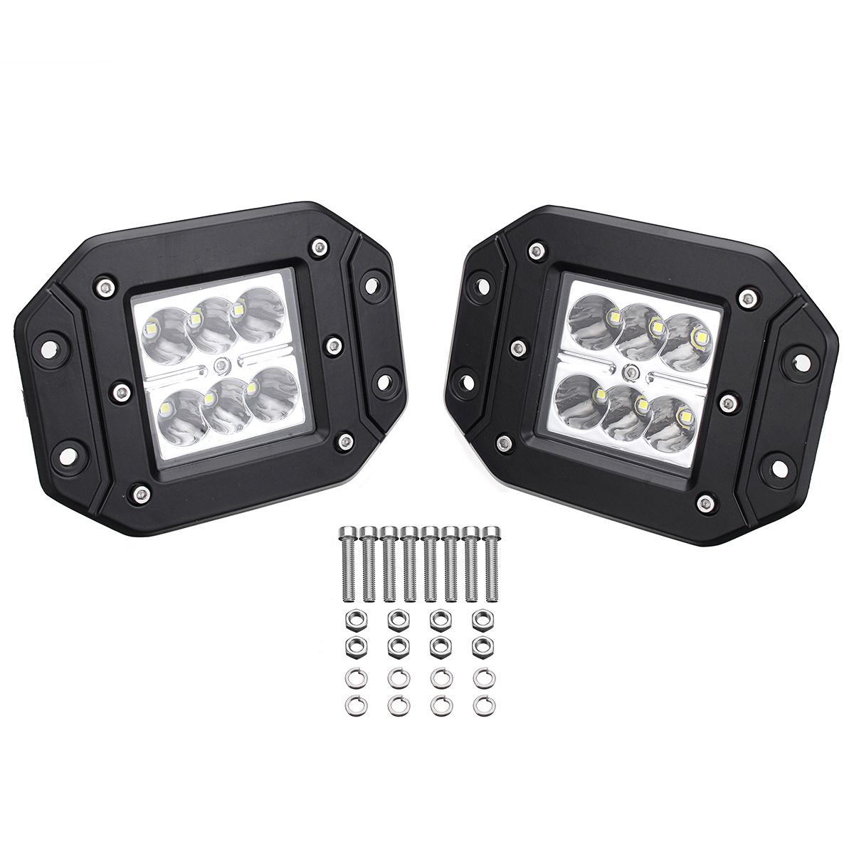 2PCS-4-Inch-Flush-Mount-Flood-Backup-Reverse-Rear-Bumper-LED-Work-Light-For-Dodge-Ram-1500-2500-3500-1550355