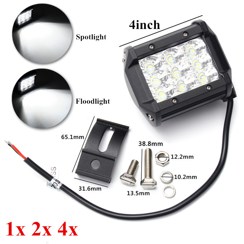 4-Inch-LED-SpotFlood-Beam-Work-Light-Bar-DC10-30V-27W-2295LM-6000K-for-Off-Road-Vehicle-Truck-Boat-1187717