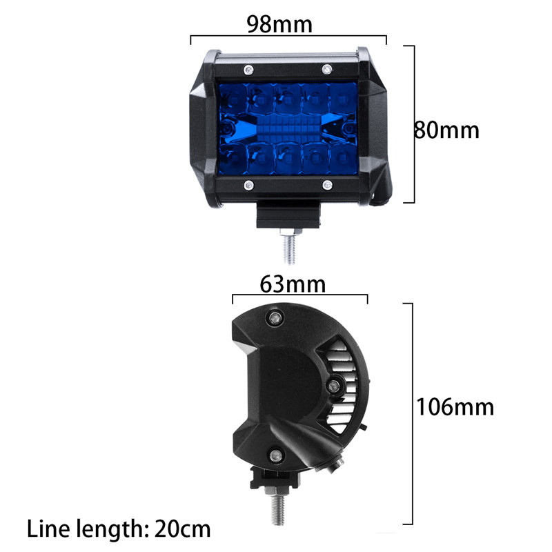 4-Inch-Tri-Row-60W-720LM-20LED-Work-Light-Bar-Flood-Spot-Combo-Fog-Lamp-Blue-for-Offroad-SUV-1330807