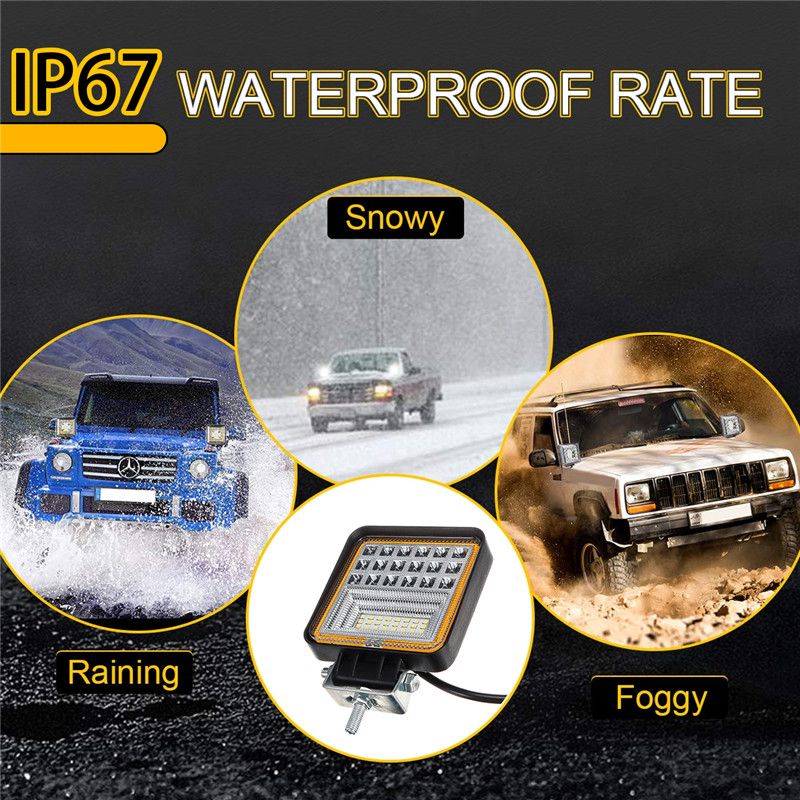 48W-42LED-Car-Work-Light-Combo-Beam-Lamp-DRL-Amber-Angel-Eye-Light-for-Offroad-1422381