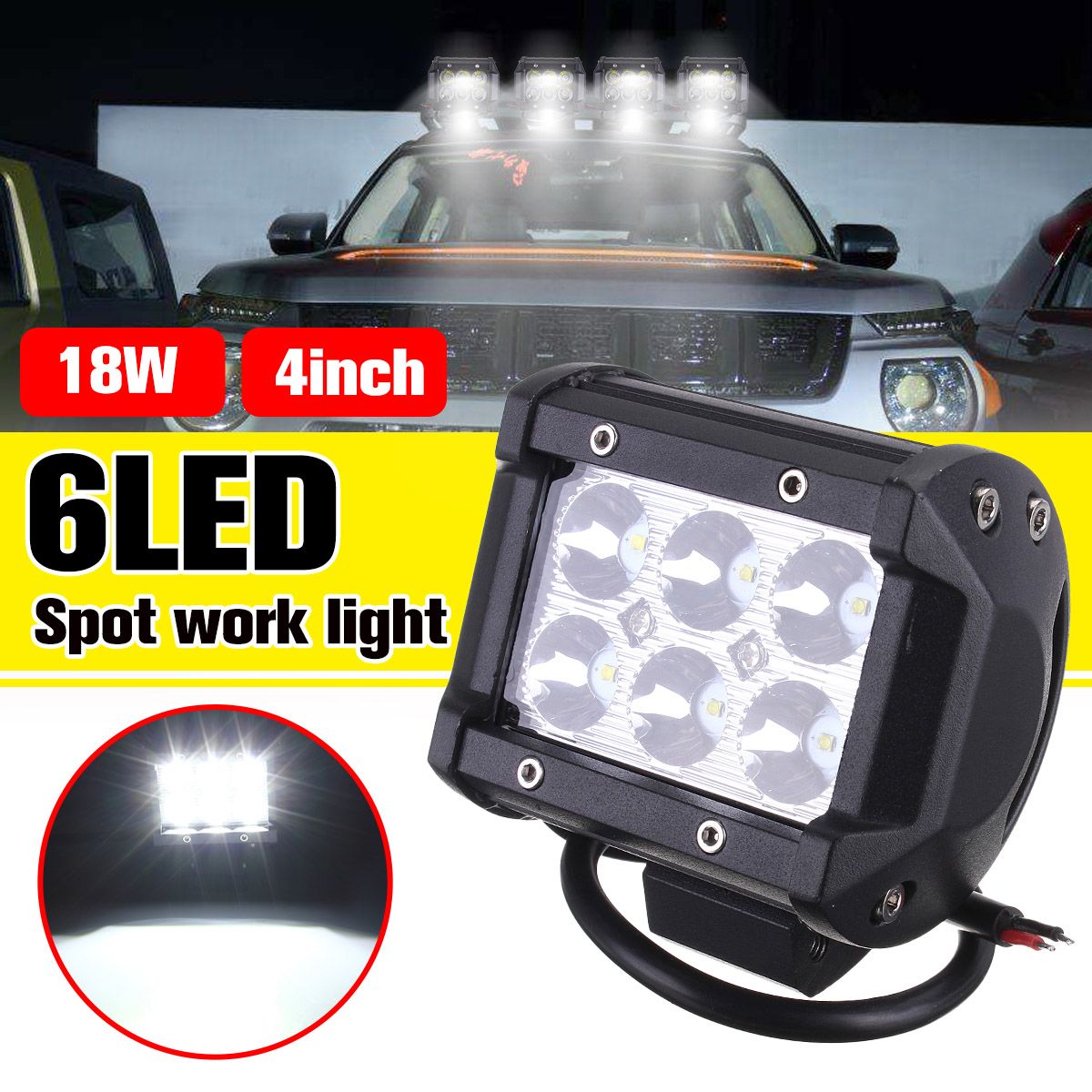 4Inch-18W-LED-Work-Light-Bar-Spot-Beam-Driving-Lamp-12V-1500LM-White-for-Jeep-SUV-ATV-Trailer-955214