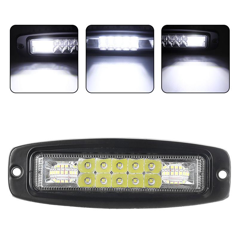 7-Inch-Flood-Beam-LED-Work-Light-Bar-Super-Slim-Flush-Mount-10-30V-48W-6000K-White-For-ATV-UTV-SUV-T-1739437