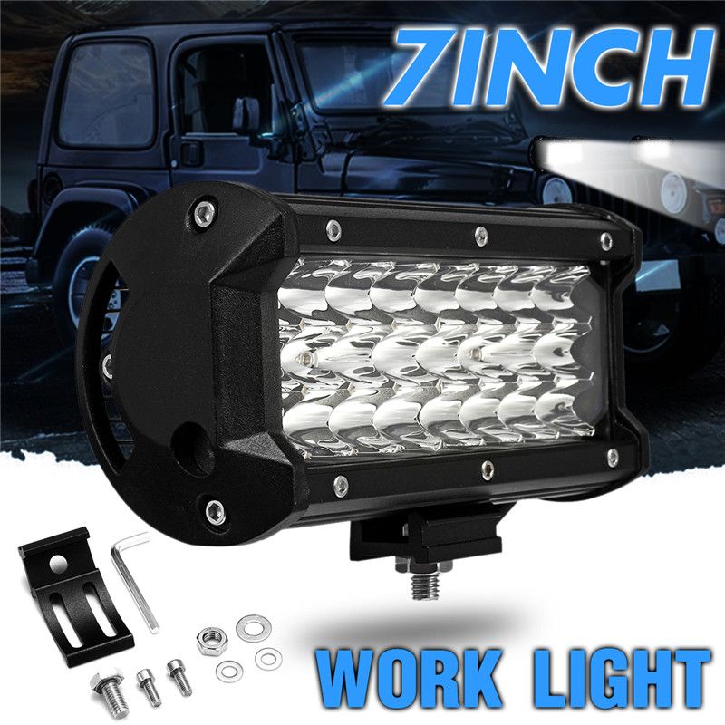 7-Inch-Spot-LED-Work-Light-Bar-Tri-Row-3030-72W-6000K-for-Offroad-4WD-SUV-1326849