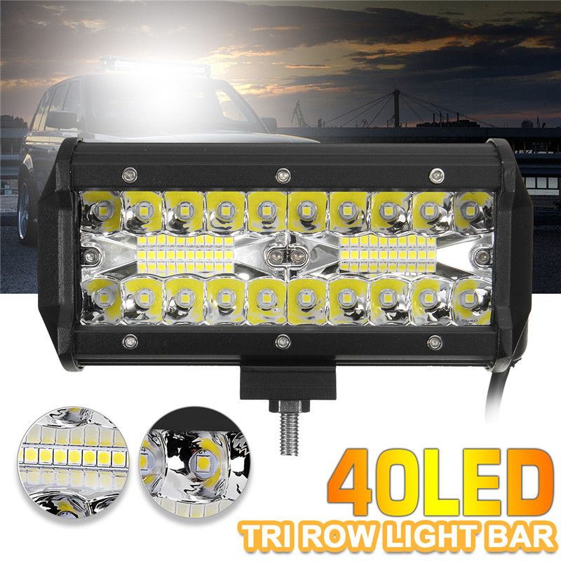 7-Inch-Tri-Row-40W-LED-Work-Light-Bars-Flood-Spot-Combo-Beam-IP68-6000K-for-Off-Road-Truck-SUV-1351583