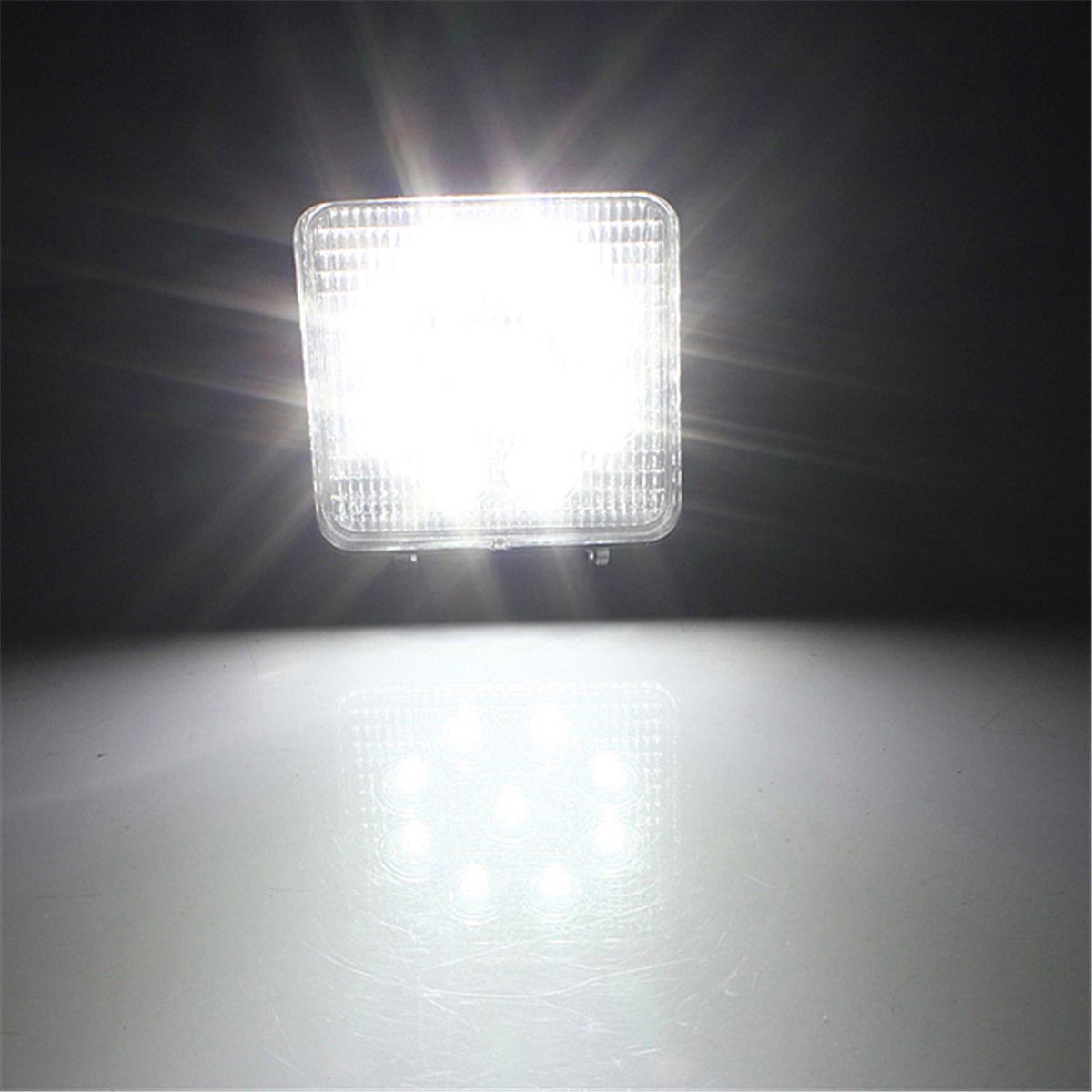 DC10-30V-27W-2500LM-White-6000K-4X4-Square-Flood-LED-Work-Light-forTruck-ATV-Boat-Off-Road-Cars-988637