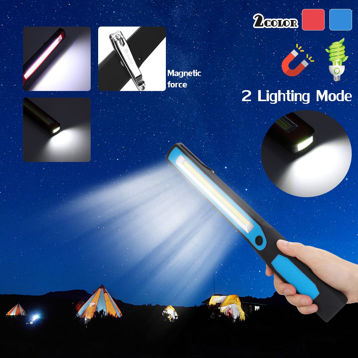 Magnetic-COB-LED-Inspection-Work-Light-Anti-slip-Hand-Torch-Camping-Lamp-White-1289447