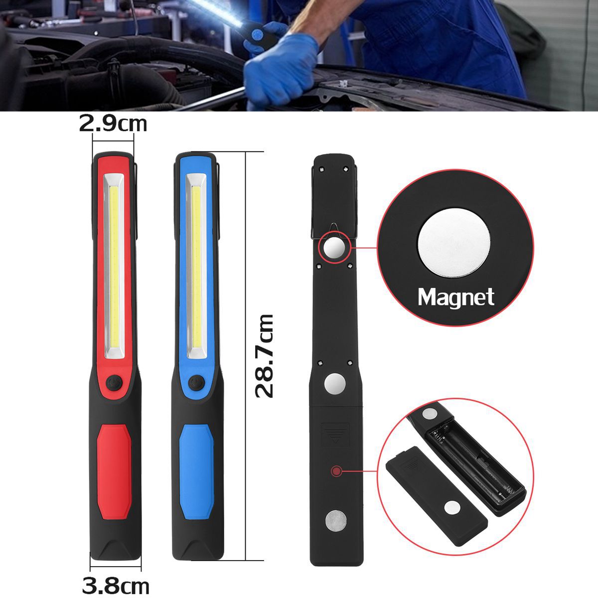 Magnetic-COB-LED-Inspection-Work-Light-Anti-slip-Hand-Torch-Camping-Lamp-White-1289447