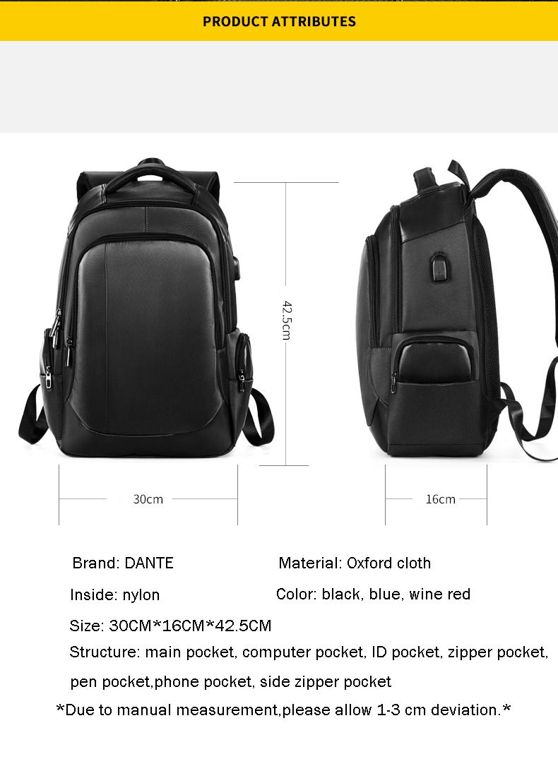 156-inch-Laptop-Backpack-Multifunction-Waterproof-Bag-with-USB-Charging-Port-For-Notebook-Travel-Pac-1748317