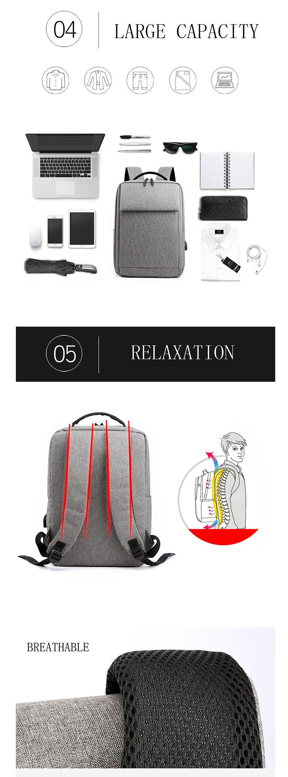 156-inch-Laptop-Bag-Backpack-with-USB-Charging-Port-Multifunction-School-Bag-Travel-Bag-Nylon-Water--1585156