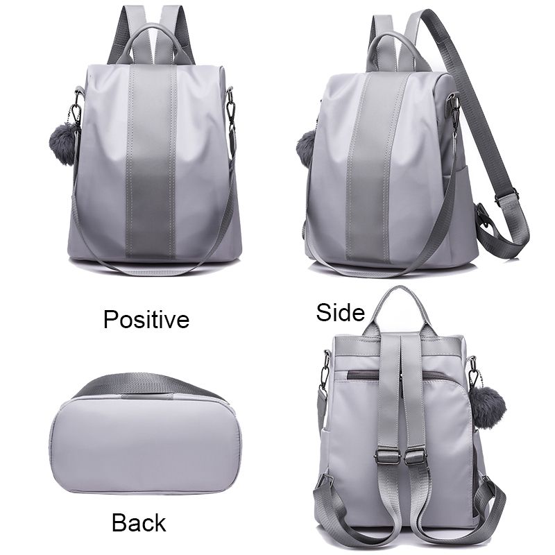 College-Style-Pure-color-Nylon-Backpack-Large-Capacity-Fashion-Outdoors-Travel-Laptop-Bag-1671086