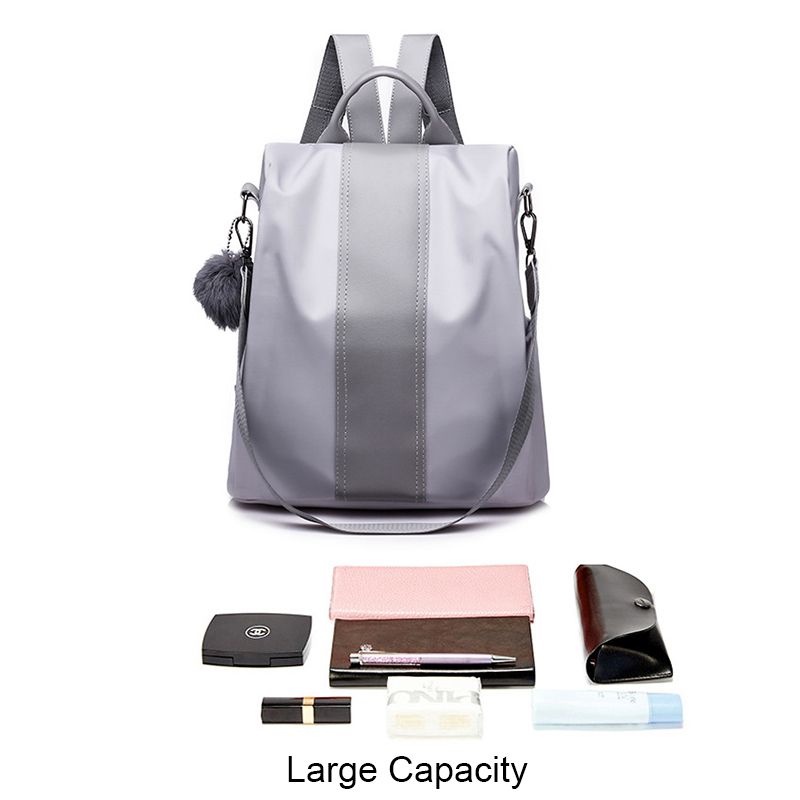 College-Style-Pure-color-Nylon-Backpack-Large-Capacity-Fashion-Outdoors-Travel-Laptop-Bag-1671086