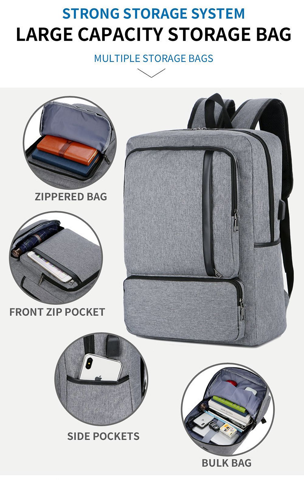 FLAME-HORSE-Laptop-Bag-Business-Mens-Backpack-with-USB-Charging-Travel-Shoulders-Bag-for-156-inch-No-1555499