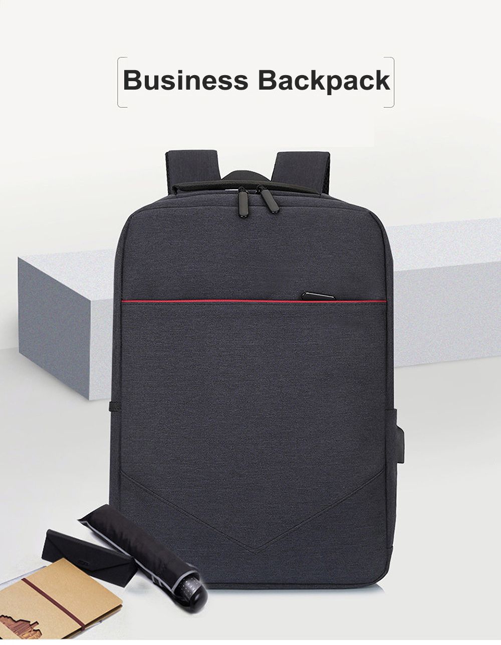 FLAMEHORSE-Laptop-Bag-Backpack-Pure-Color-Business-Casual-Backpack-USB-Charging-Travel-Shoulders-Bag-1557490