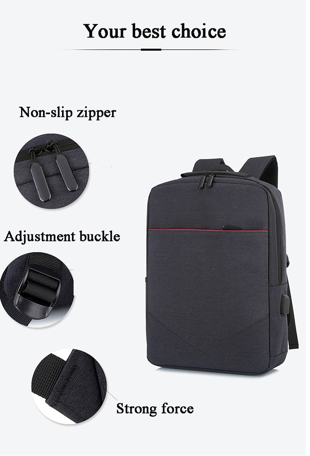 FLAMEHORSE-Laptop-Bag-Backpack-Pure-Color-Business-Casual-Backpack-USB-Charging-Travel-Shoulders-Bag-1557490