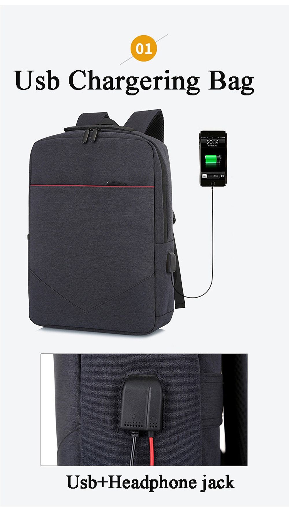 FLAMEHORSE-Laptop-Bag-Backpack-Pure-Color-Business-Casual-Backpack-USB-Charging-Travel-Shoulders-Bag-1557490