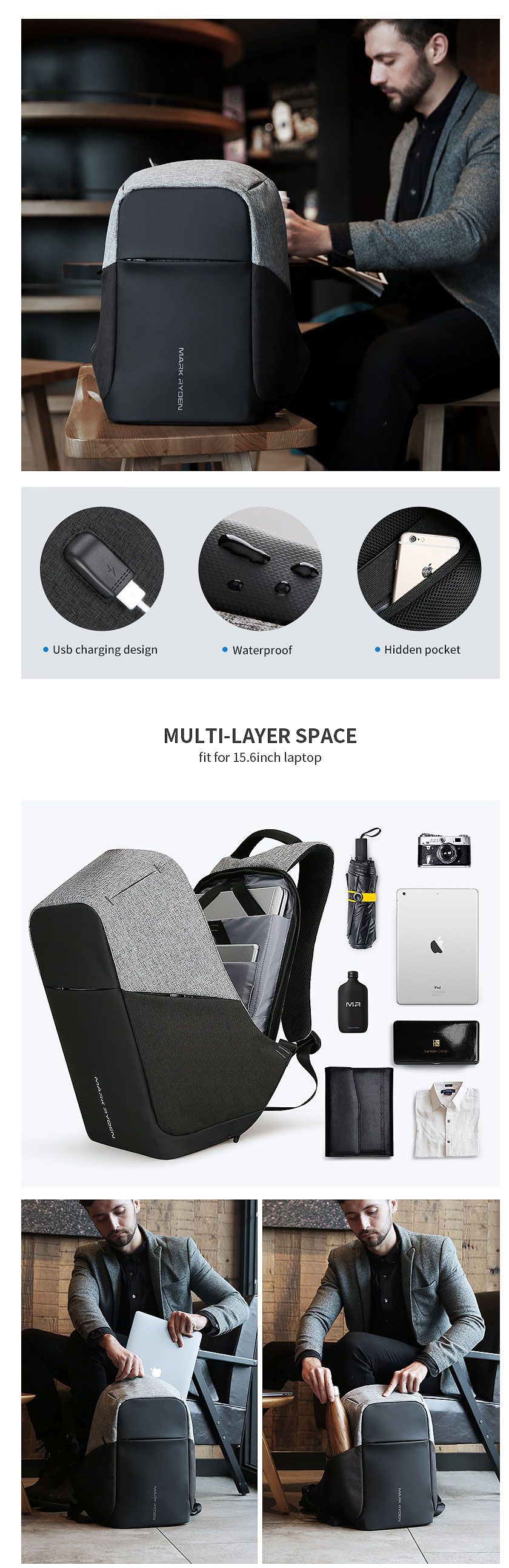 MARK-RYDEN-MR5815--Multifunction-USB-charging-Men-156-inch-Laptop-Backpacks-Outdoor-Travel-Business--1528997