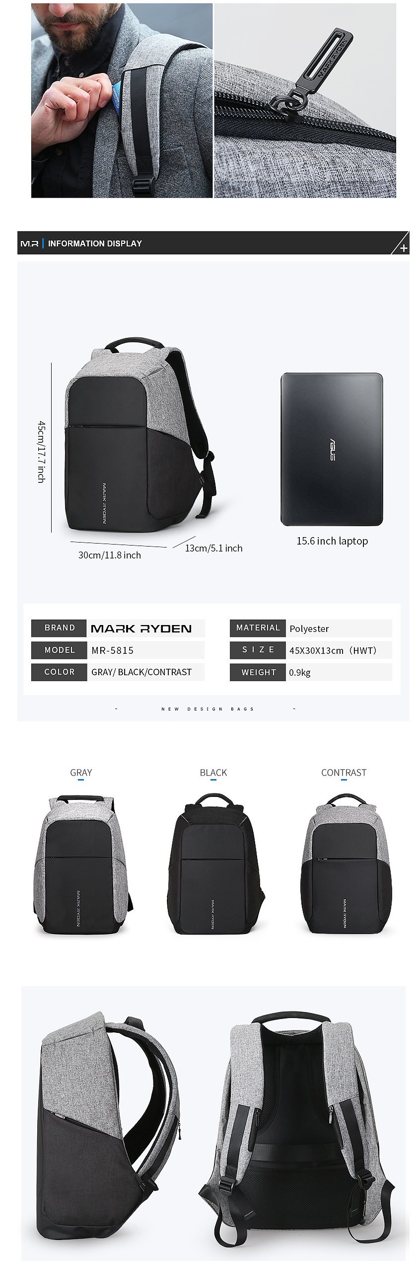 MARK-RYDEN-MR5815--Multifunction-USB-charging-Men-156-inch-Laptop-Backpacks-Outdoor-Travel-Business--1528997