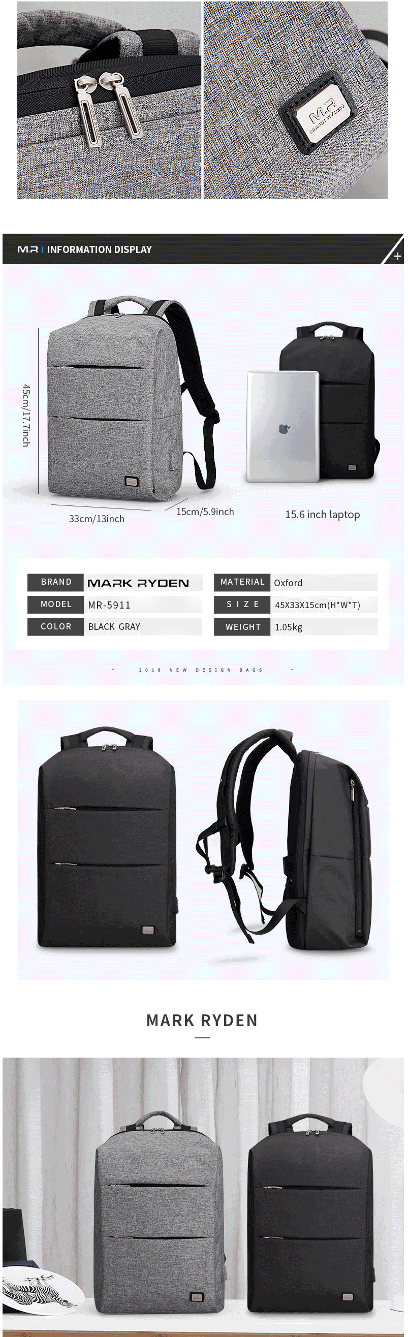 MARK-RYDEN-MR5911-156-Inches-Laptop-Backpack-USB-Charging-Waterproof-Traveling-Business-Bag-1529312