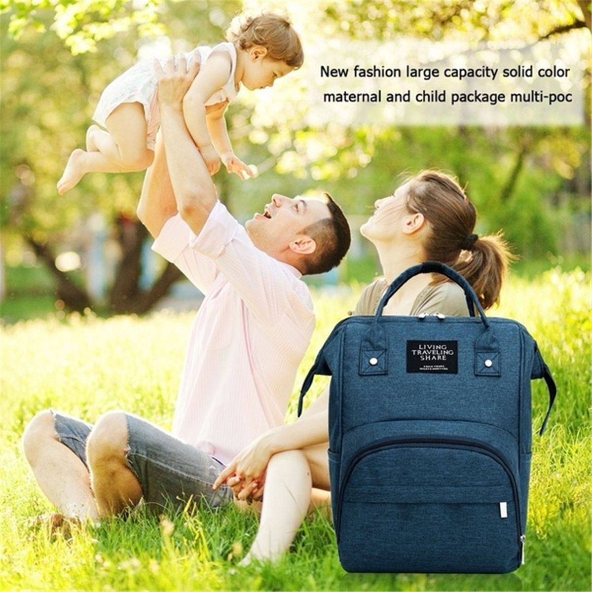 New-Fashion-Large-Travel-Mommy-Backpacks-Solid-Color-Oxford-Cloth-Baby-Nursing-Nappy-Bags-Waterproof-1631399