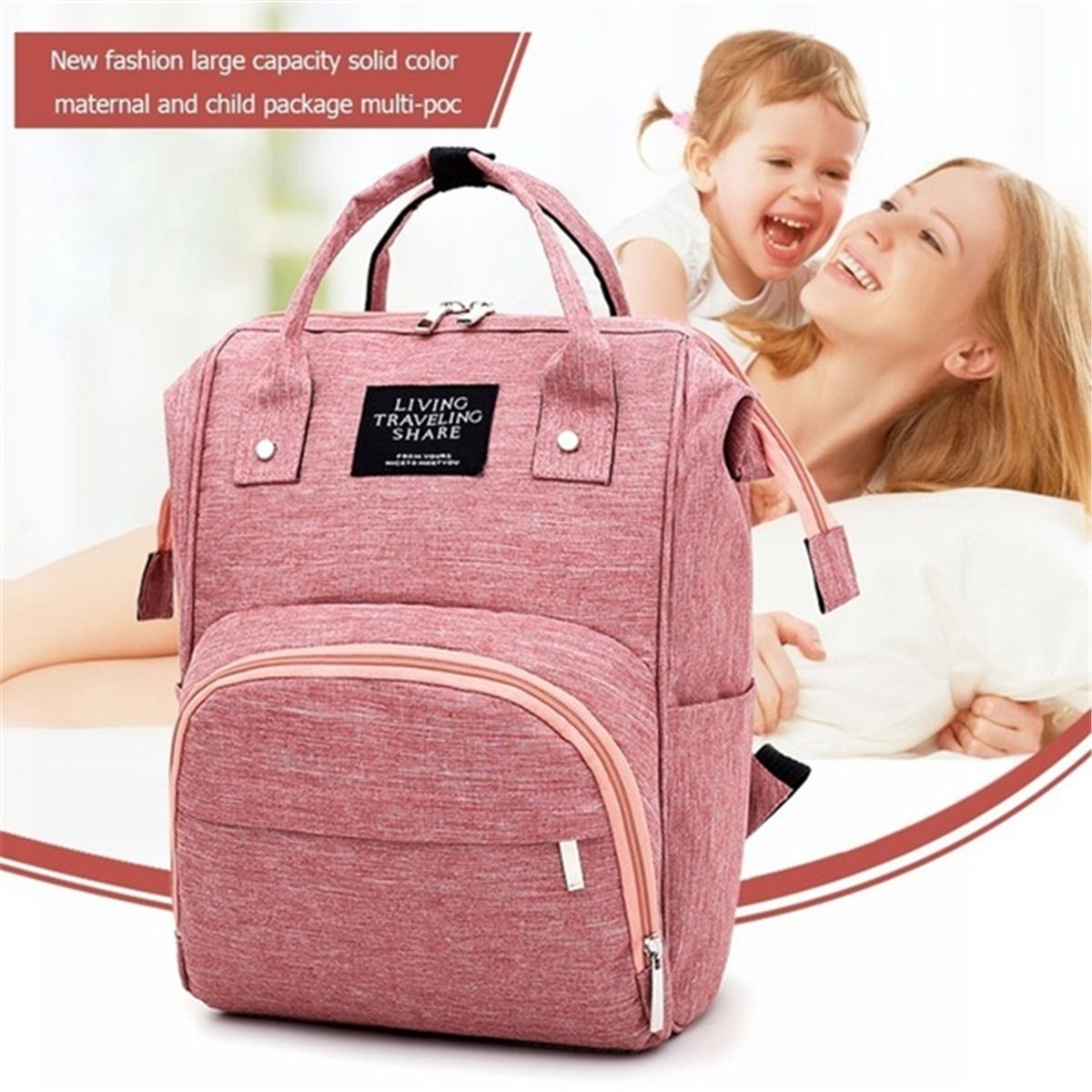 New-Fashion-Large-Travel-Mommy-Backpacks-Solid-Color-Oxford-Cloth-Baby-Nursing-Nappy-Bags-Waterproof-1631399