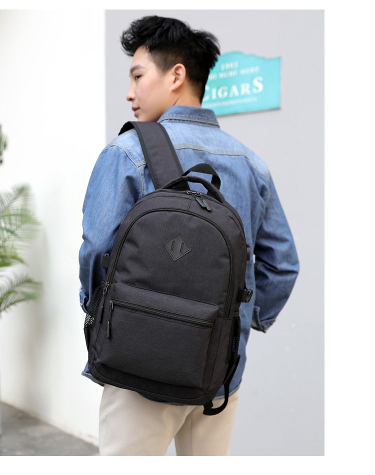 Oxford-Cloth-Backpack-USB-Charging-Anti-theft-Simple-Casual-Mens-Laptop-Bag-1571725