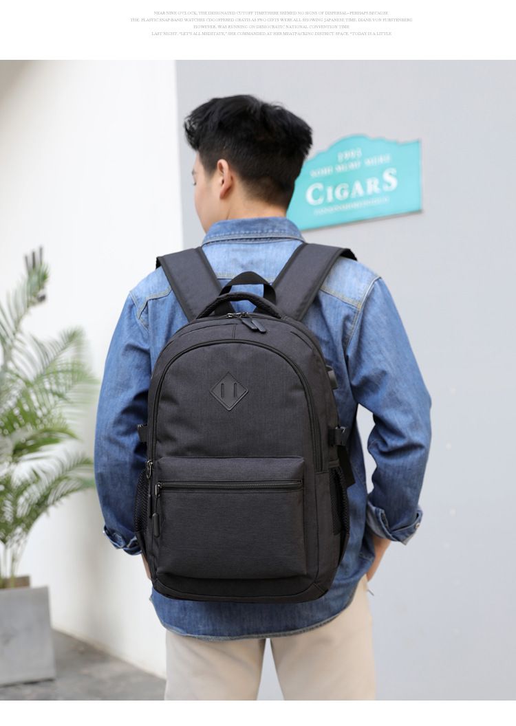 Oxford-Cloth-Backpack-USB-Charging-Anti-theft-Simple-Casual-Mens-Laptop-Bag-1571725