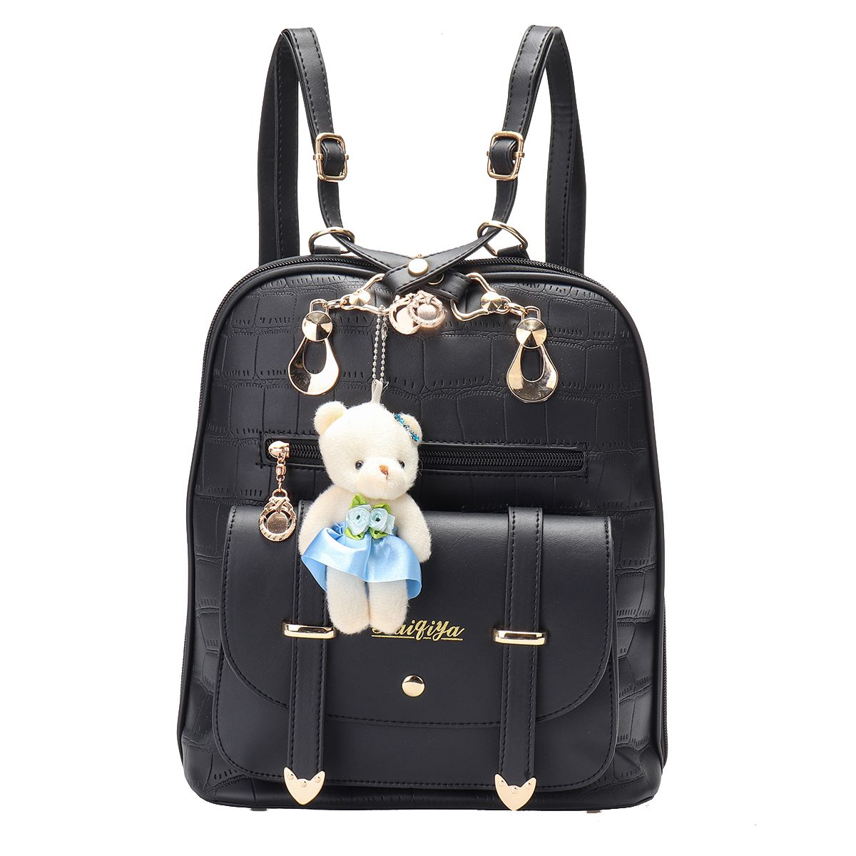 PU-Leather-Backpack-Double-Shoulder-Bag-Women-Schoolbag-Handbag-Crocodile-Pattern-with-Bear-Pendant--1756505