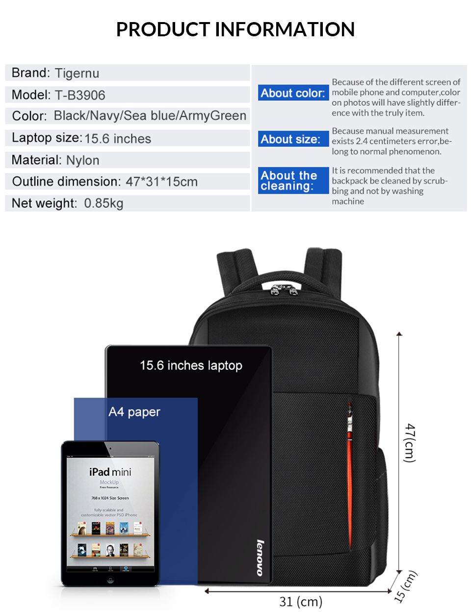 Tigernu-156-inch-Laptop-Backpack-Anti-Theft-Zipper-with-USB-Charging-Unisex-Waterproof-Laptop-Bag-1643000