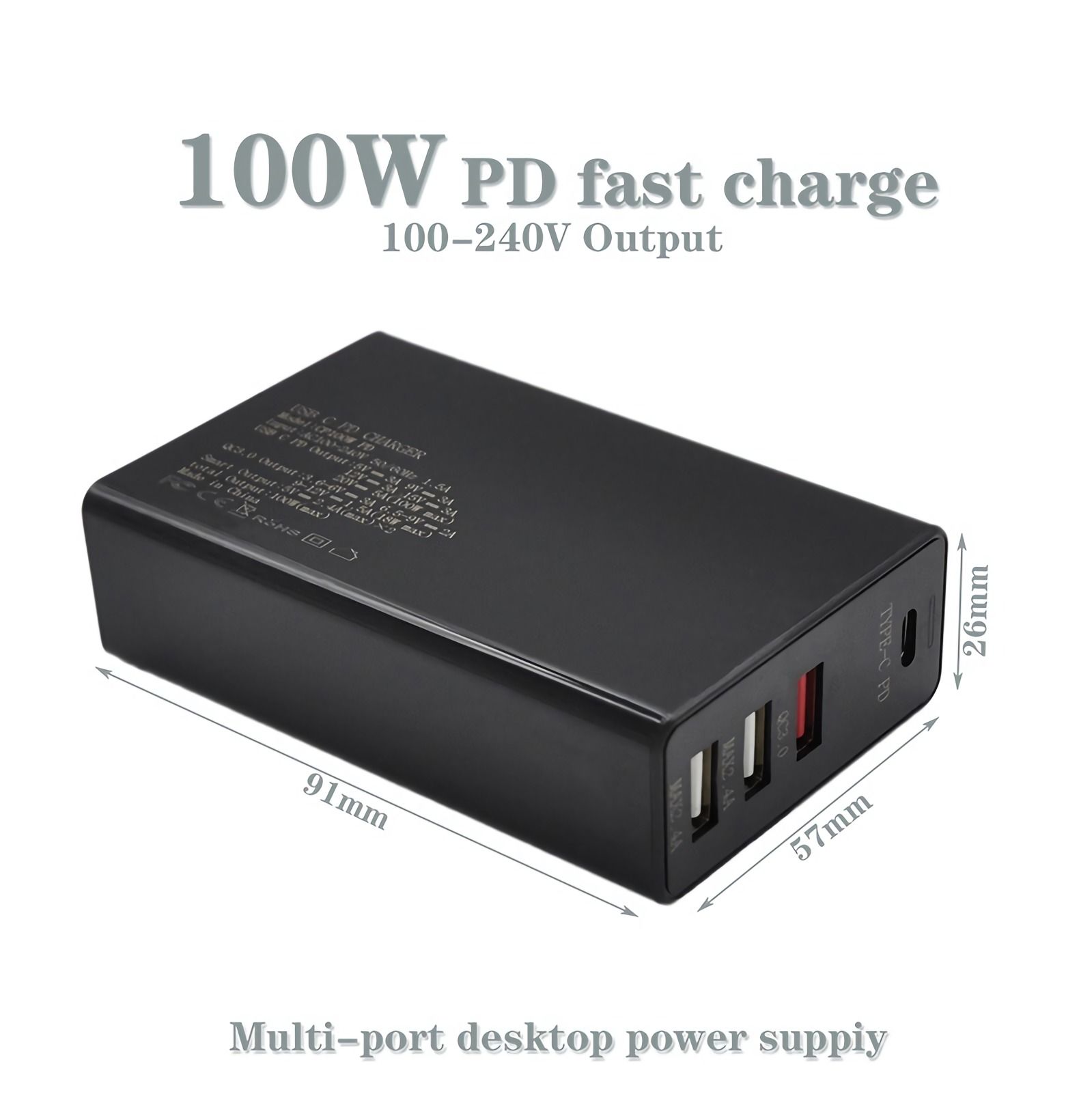 4-in-1-100W-PD-Fast-Charging-Multi-port-Power-Adapter-Charger-QC-30-5V24A-1688753