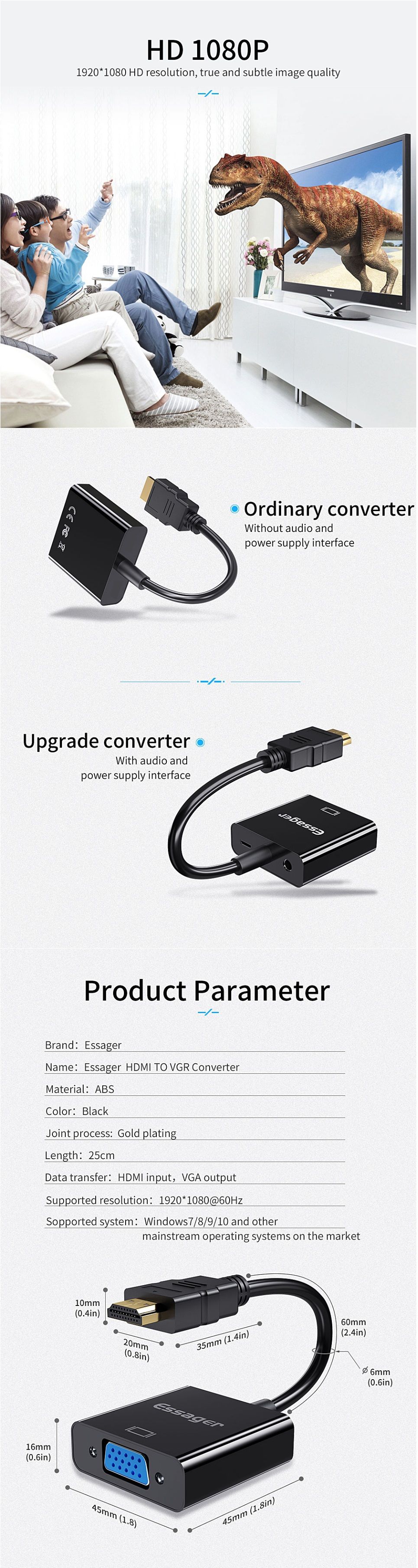 ESSAGER-HDMI-to-VGA-Micro-Power-Supply-35mm-Audio-Adapter-Converter-For-Laptop-PC-Notebook-Projector-1630788