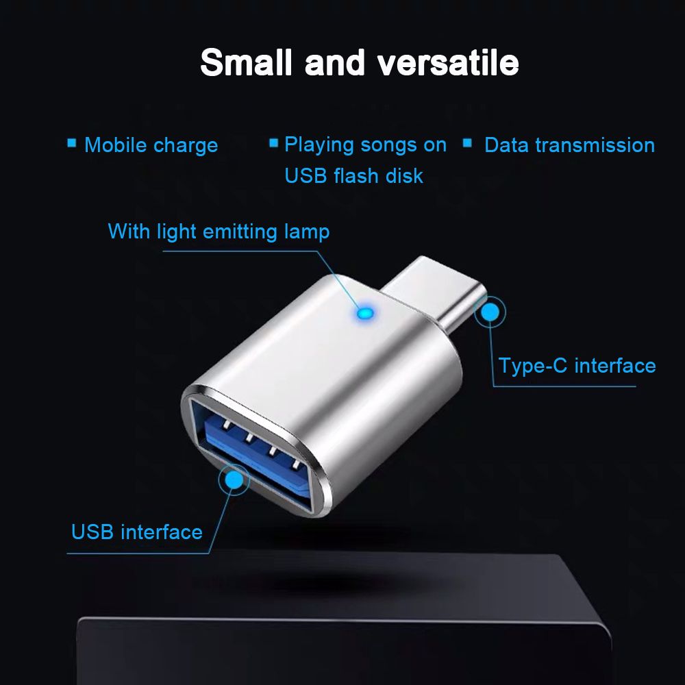 HCJTWIN-USB30-to-type-C-Adapter-Converter-Connector-Aluminum-Alloy-with-Breathing-Lamp-for-Vehicle-M-1730223