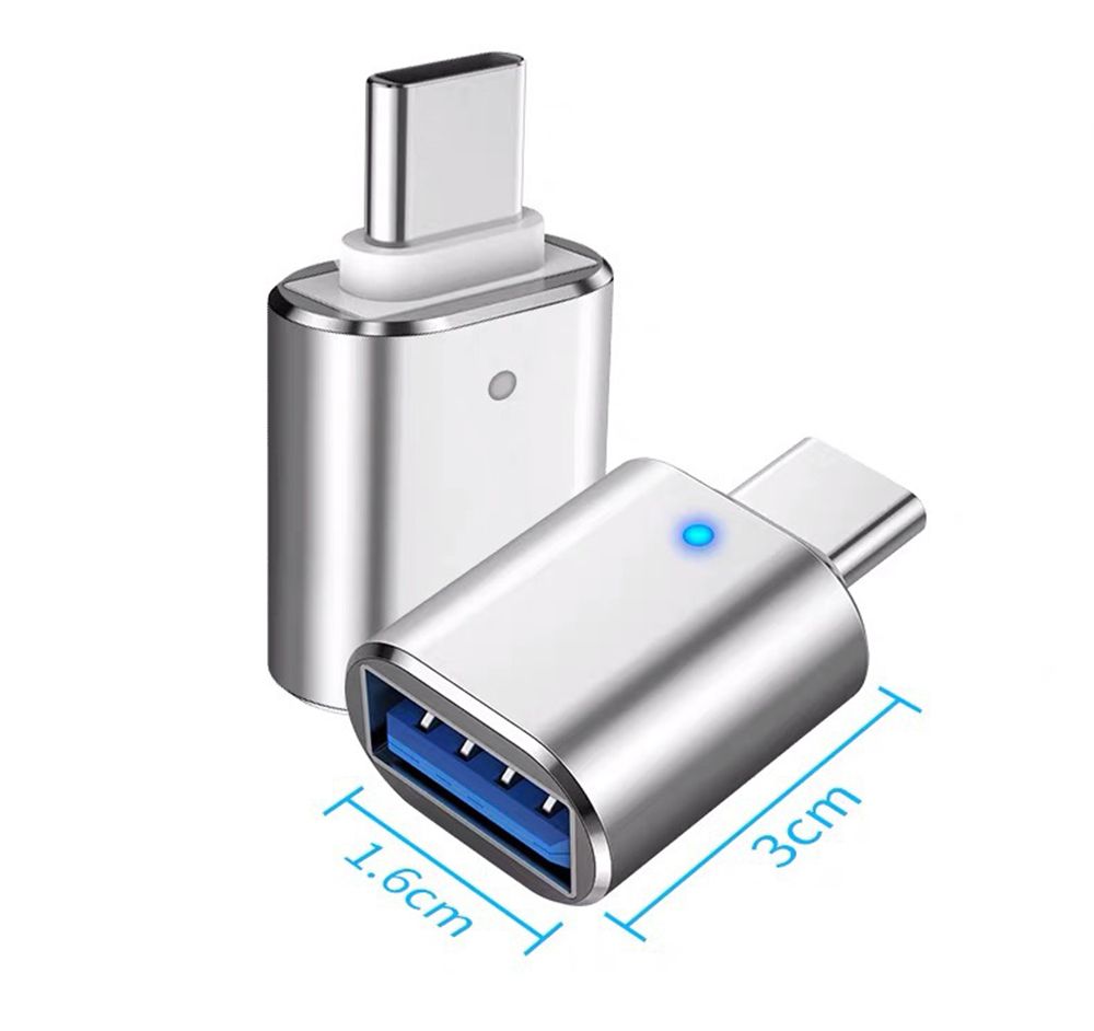 HCJTWIN-USB30-to-type-C-Adapter-Converter-Connector-Aluminum-Alloy-with-Breathing-Lamp-for-Vehicle-M-1730223