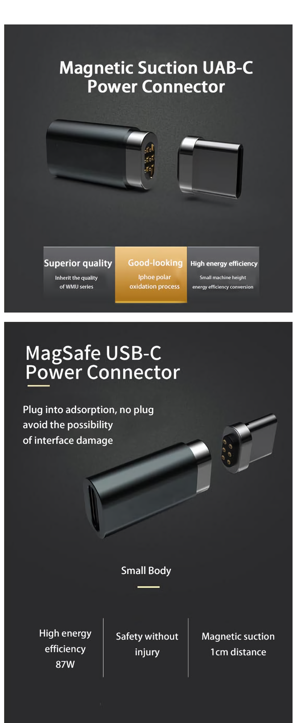 Magnetic-Suction-Type-C-Charging-Adapter-Power-Connector-USB31-Magnetic-Converter-87W-for-Apple-Huaw-1741796