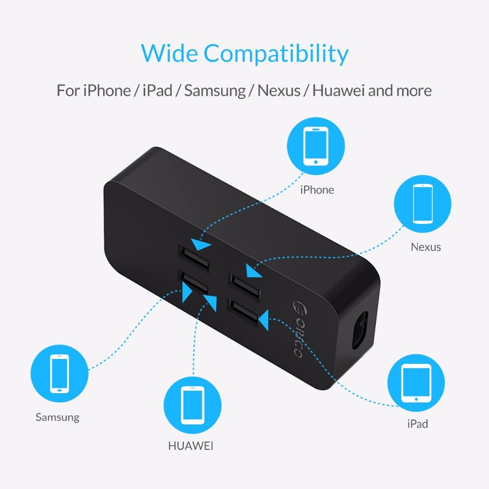 ORICO-4-Port-USB-Charger-20W-5V24A-4--Fast-Charging-Desktop-for-Laptop-Smart-Phone-1643479