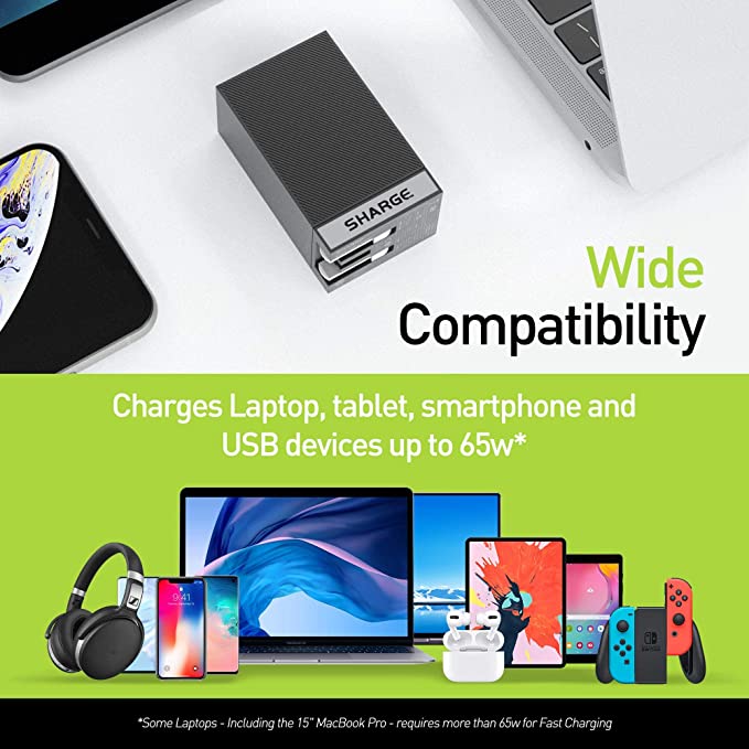 SHARGE-3-Port-Laptop-Wall-Charger-1C-2A-65W-USB-C--USB-A-Quick-Charges-for-Laptops-Smartphones--Tabl-1702541