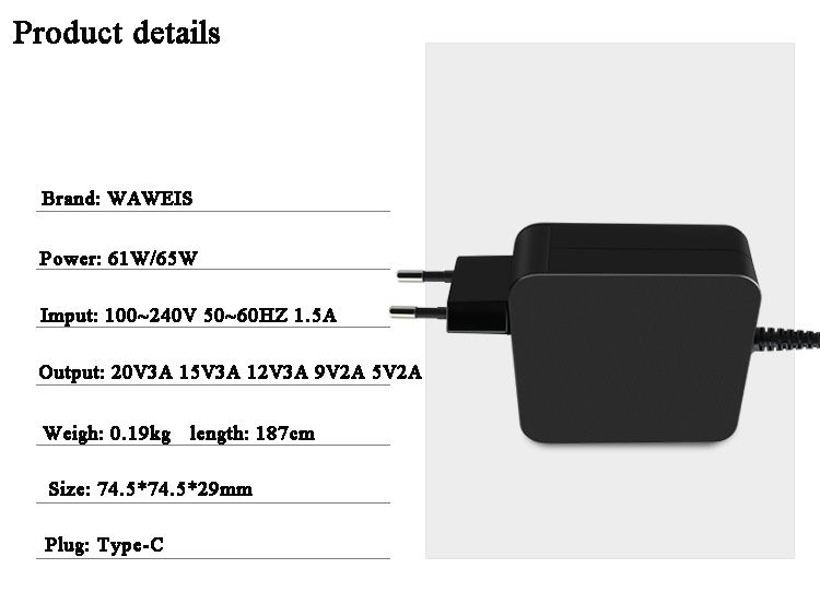 WAWEIS-65W-QC30-Fast-Charge-PD-Charger-Type-C-Charger-Macbook-Laptop-Power-Adapter-EU-US-Plus-1557614