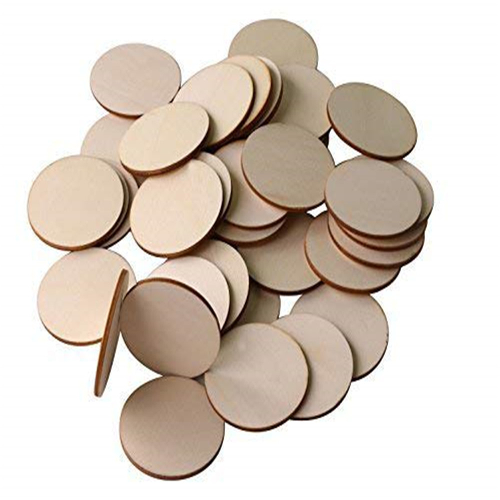 25Pcs-Blank-Circle-Round-Wood-Chip-Sheet-Unfinished-Laser-Engraving-Wooden-DIY-Painted-Crafts-1382667