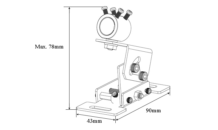 MTOLASER-135mm-235mm-Laser-Module-Pointer-Holder-Adjustable-Height-Horizontal-Position-Wall-Mount-Cl-1434392